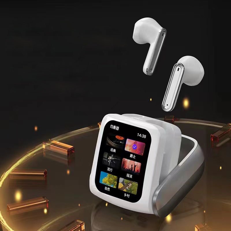 2024 New model with LCD full-color smart touch screen Wireless XP5 waterproof portable TWS noise-cancelling headphones
