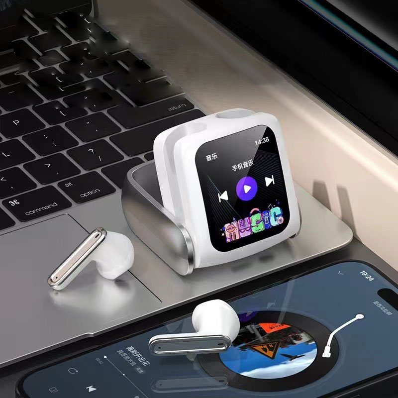 2024 New model with LCD full-color smart touch screen Wireless XP5 waterproof portable TWS noise-cancelling headphones
