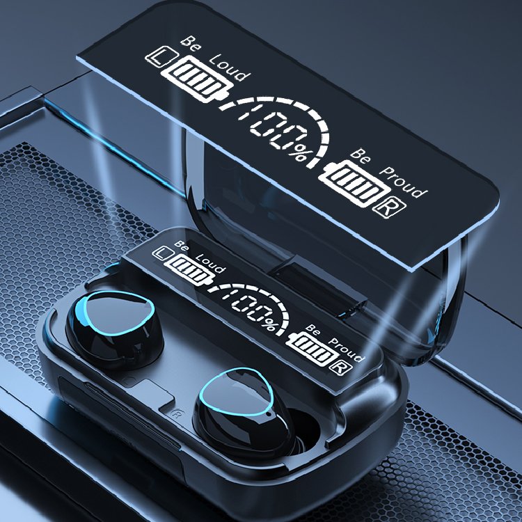 9D TWS Earphone Touch Control Wireless Earphones Stereo Bass Headphone LED Digital Display Headphone Audifonos M10 TWS Earbuds