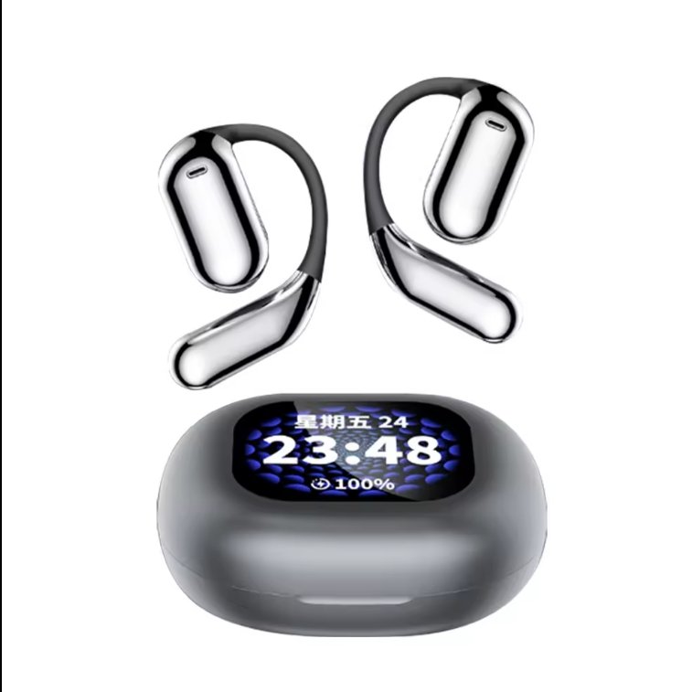 PK A9 Pro Earbuds LCD Display ANC ENC Active Noise Cancelling Headphones Earphone OWS Sports q16 PRO Touch Screen Earbuds