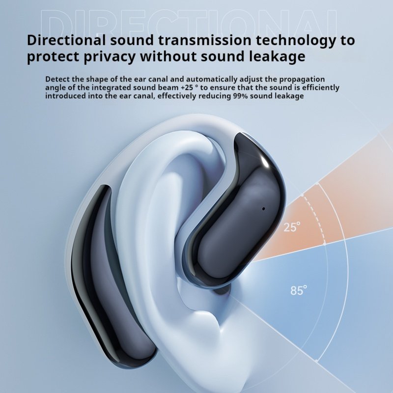 OWS Wireless Bluetooth earphones headset Digital Display Battery Indicator for Sports Running Ear-Mounted