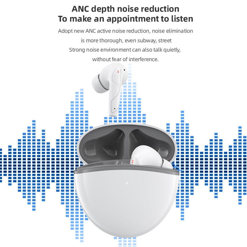 Hybrid Active Noise Cancelling ANC ENC Headset BT 5.3 Wireless TWS Stereo Sport Earbud Low Latency Gaming Earphone