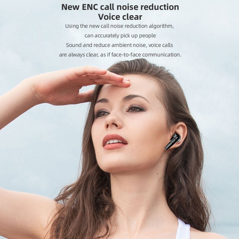 Hybrid Active Noise Cancelling ANC ENC Headset BT 5.3 Wireless TWS Stereo Sport Earbud Low Latency Gaming Earphone