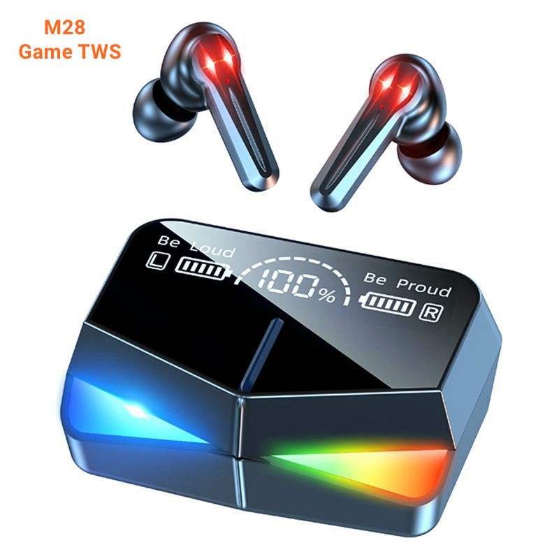 Best seller M28 in-ear TWS earbuds mini wireless Headset LED Display Bt Stereo Sports Headphones Low Latency Gaming Earphones
