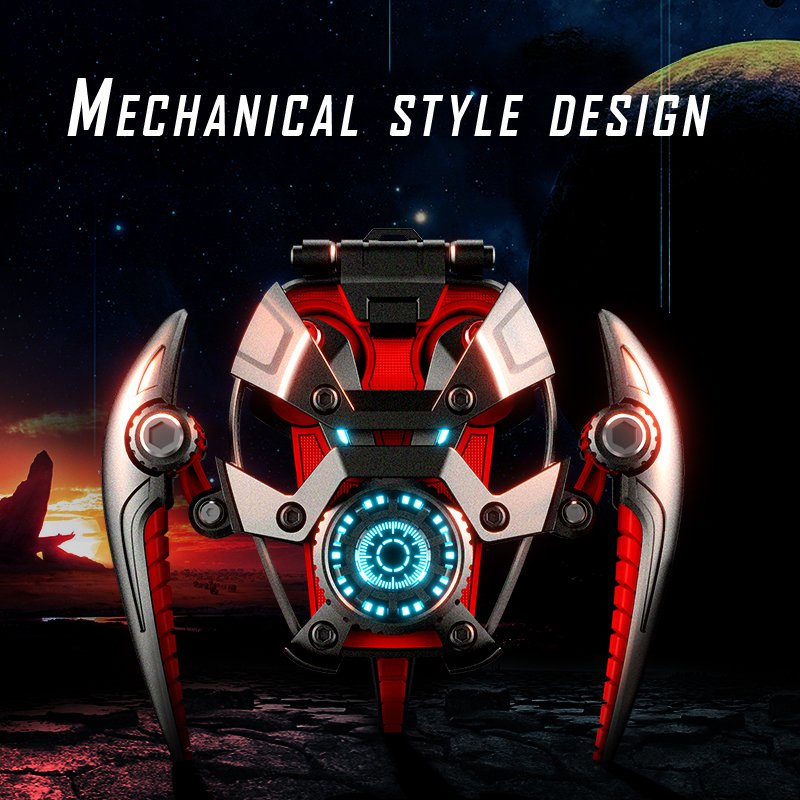 2023 Premium Mech Gaming Glowing Waterproof Bt tws Bluetooth earphones Active noise Reduction