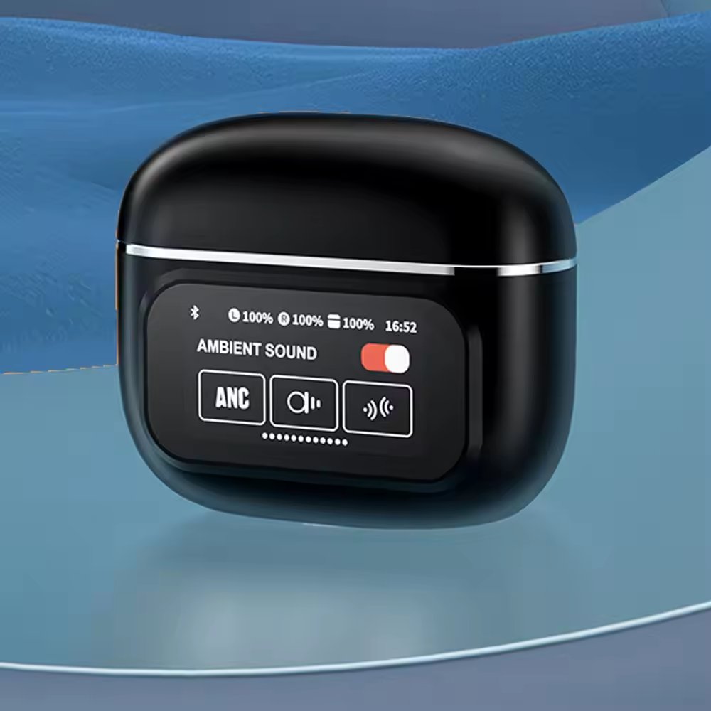 Hot Selling A9 PRO TWS Earbuds with Color LED Screen ENC Active Noise Cancelling Headset