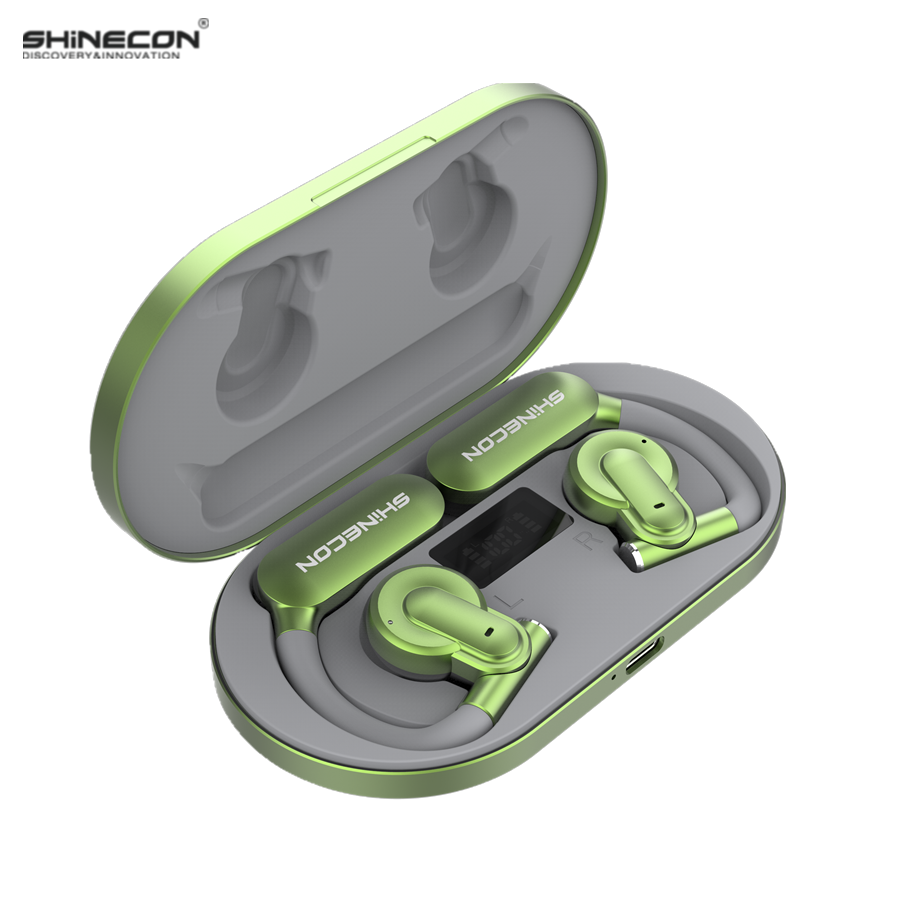 14hrs Music Time OWS Headphone Blue-tooth V5.3 HIFI Stereo Sound ENC Noise Reduction Earhook Air Conduction Earphone