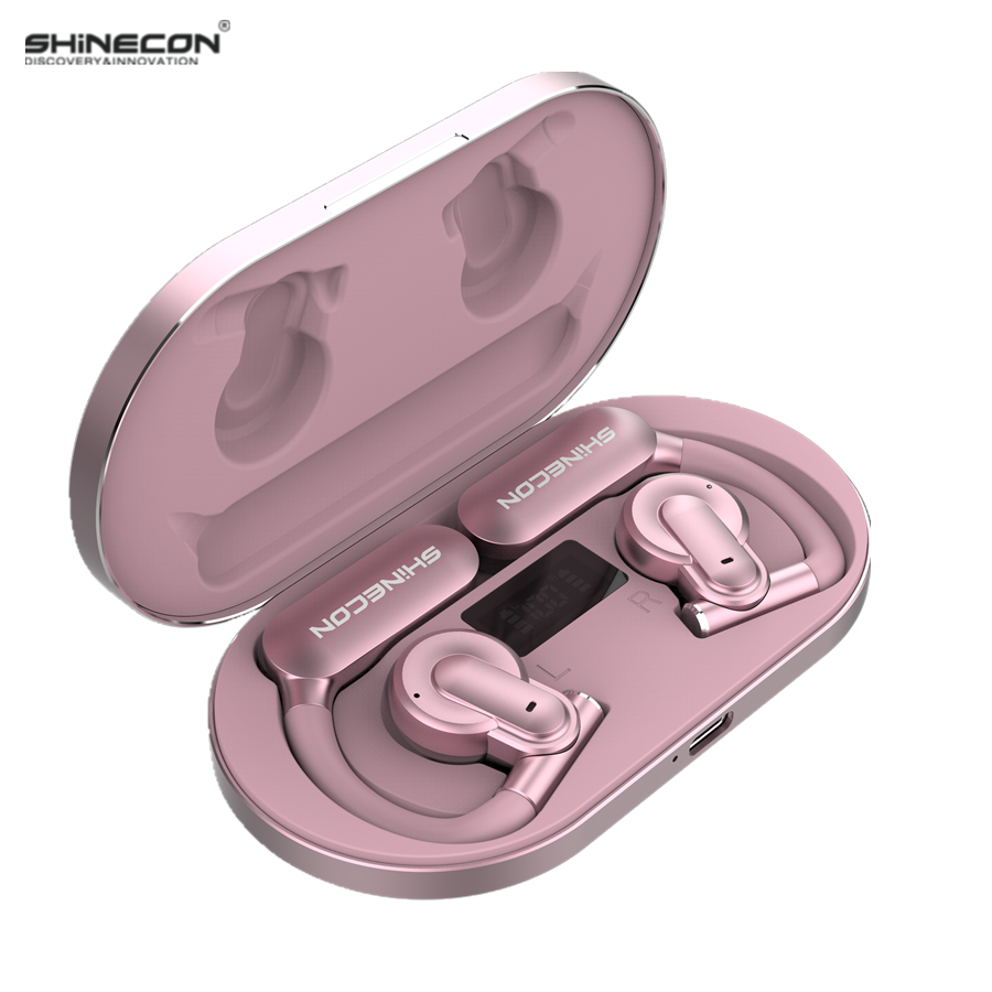 14hrs Music Time OWS Headphone Blue-tooth V5.3 HIFI Stereo Sound ENC Noise Reduction Earhook Air Conduction Earphone