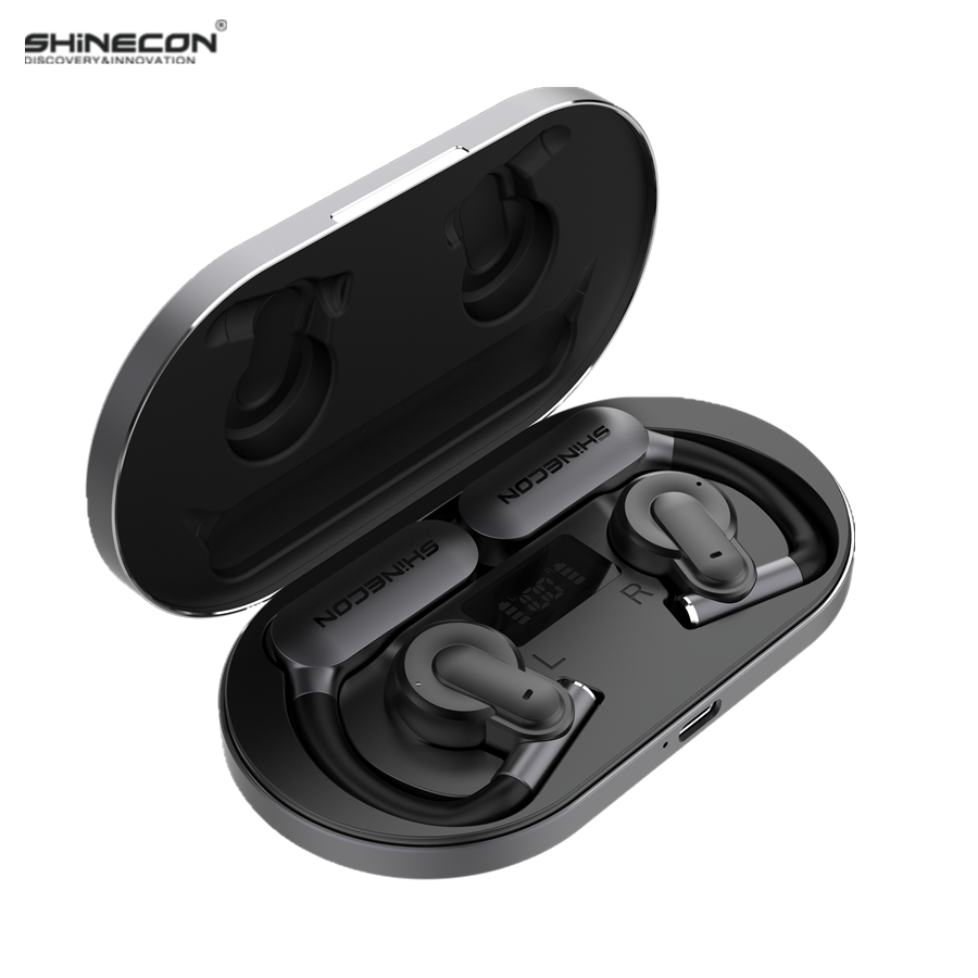 14hrs Music Time OWS Headphone Blue-tooth V5.3 HIFI Stereo Sound ENC Noise Reduction Earhook Air Conduction Earphone