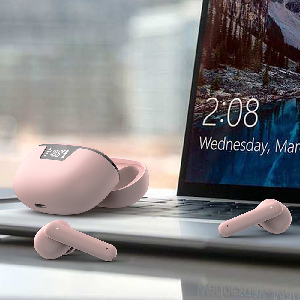 KVANCE wireless earbuds with LED digital display BT5.3 TWS OEM ODM earphones Manufacturer tws hifi earphone