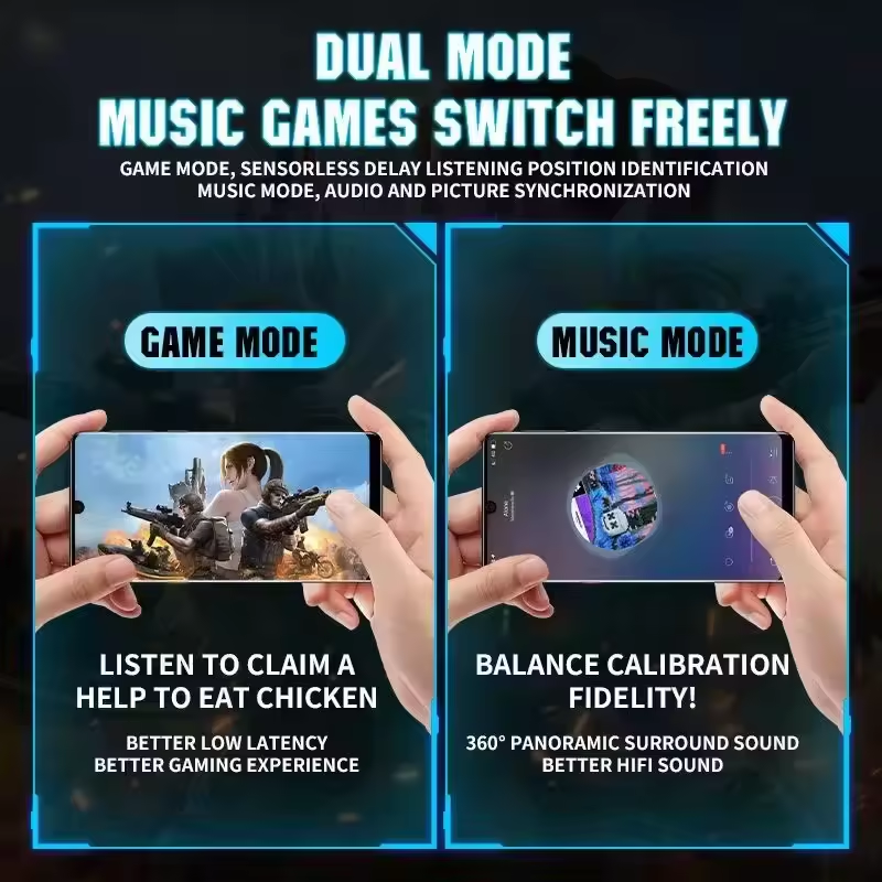 X77 Low Latency Wireless TWS Earbuds Gaming Semi-In-Ear Earphones with Game Music Dual Mode and Hifi Cd-Level Sound Quality