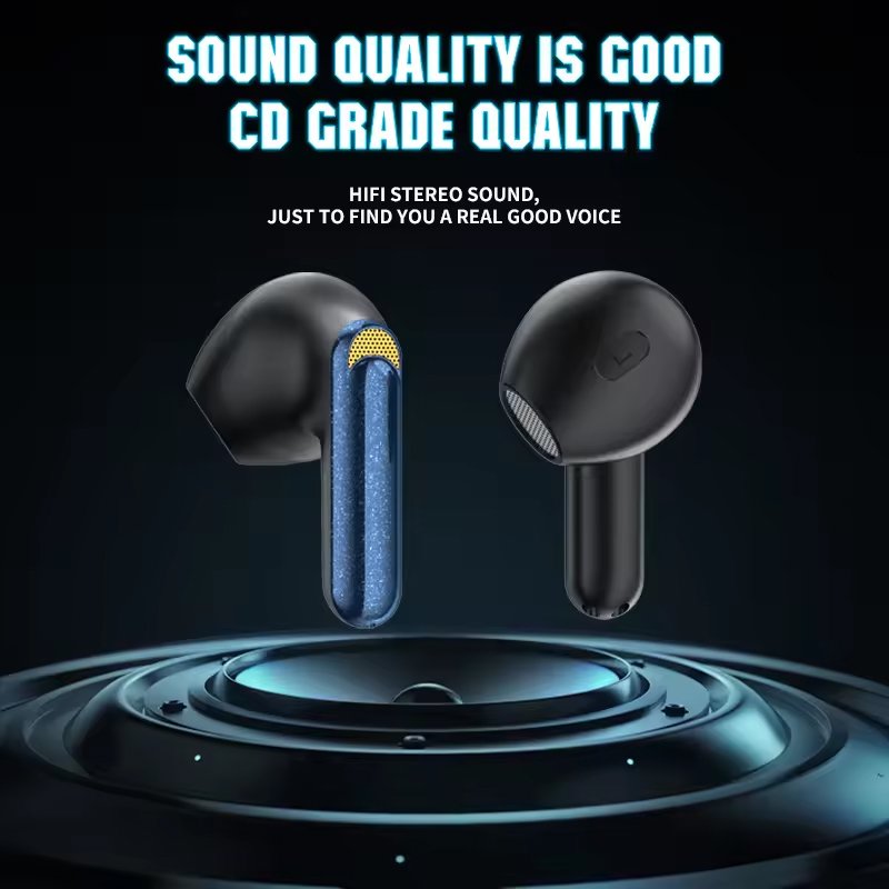 X77 Low Latency Wireless TWS Earbuds Gaming Semi-In-Ear Earphones with Game Music Dual Mode and Hifi Cd-Level Sound Quality