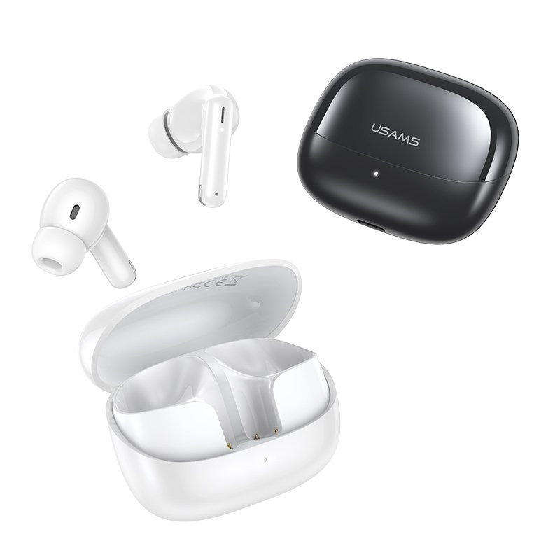 USAMS custom logo oem odm tws earphones bluetooth mini size earbuds with charging case