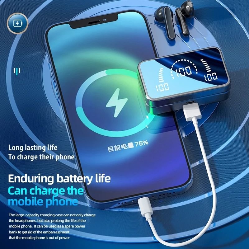 S20 Wireless Headset Sport Noise Cancelling TWS Earphones & Headphones Wireless Earbuds With Power Bank