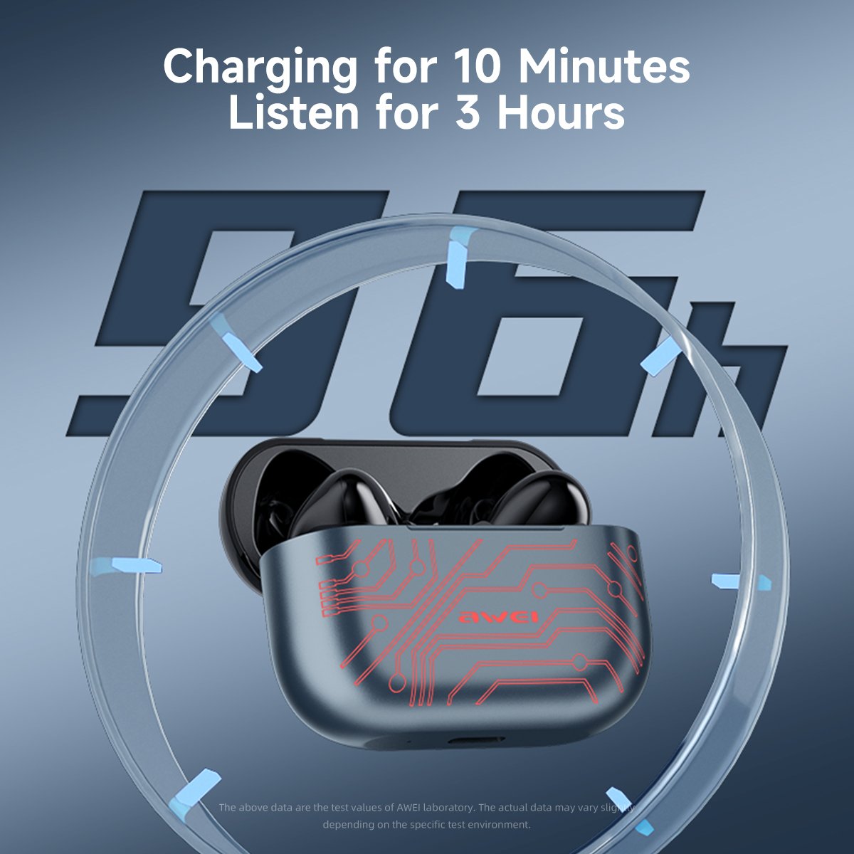 Awei Latest OEM Wireless Earphone Gaming Cool Earbuds T29 Pro TWS Earbuds With RGB LED Light