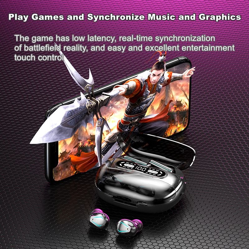 M56 Dual TWS In Ear Headphones With Mic Couple Wireless Earphones 9D Stereo Sports Waterproof Four Earbuds With Power Bank