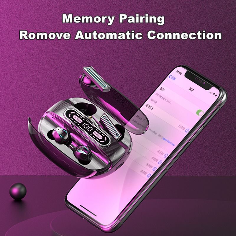 M56 Dual TWS In Ear Headphones With Mic Couple Wireless Earphones 9D Stereo Sports Waterproof Four Earbuds With Power Bank
