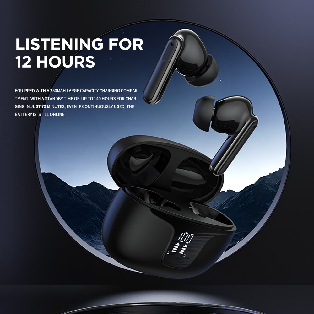 TWS Earphones Headphones Bluetooth V5.3 Wireless Earbuds ENC Noise Cancelling TWS Earphones Gaming In-Ear Earphones Headsets
