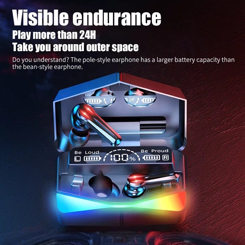 M28 TWS True Wireless Earphone BT5.1 Headset 9D HiFi Stereo Sound Noise Cancelling Touch Control Gaming Earbud In-ear Headphones