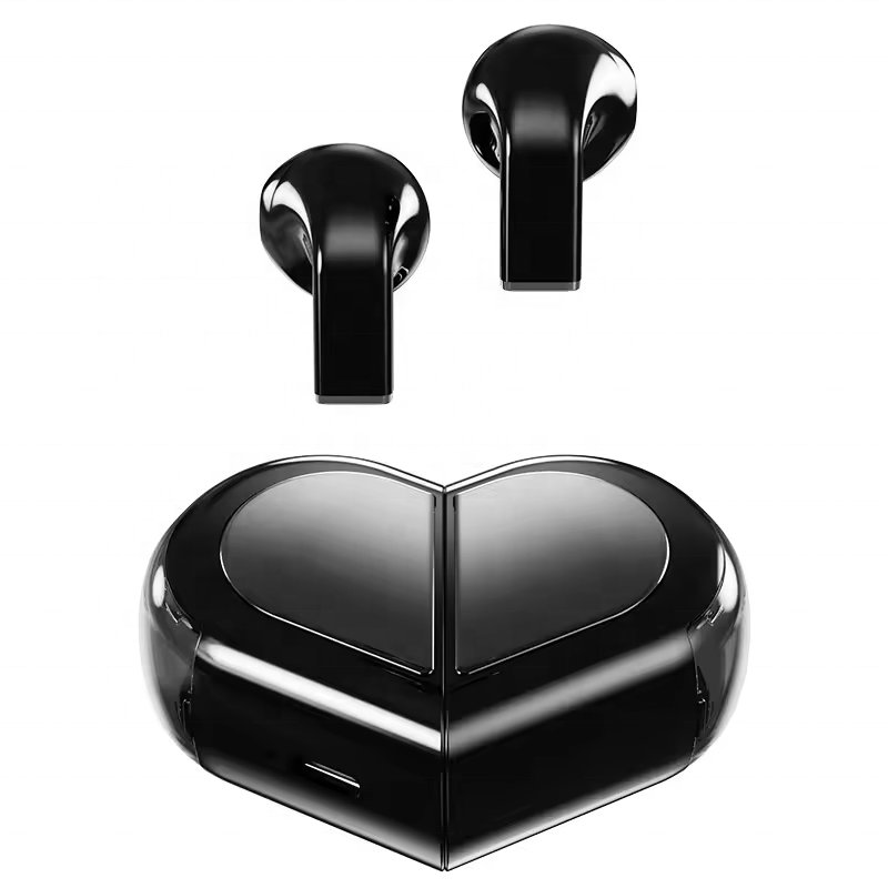 VTG30 TWS 5.4 Wireless In-Ear Gaming Headphones Creative Heart-Shaped Earbuds HiFi Stereo Sound Waterproof Microphone