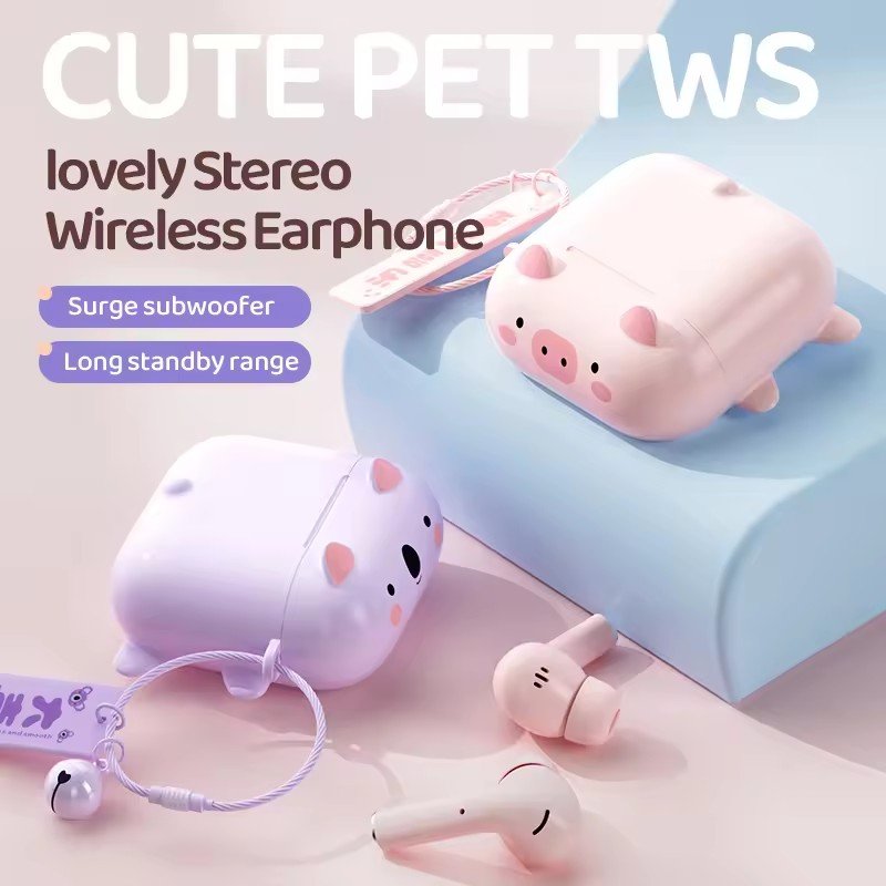 new arrivals cute pets kids wireless noise cancelling tws earphones Headphones for kid girls