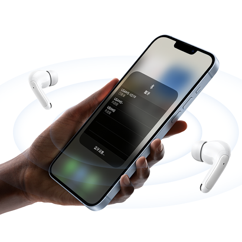 USAMS Oem Wholesale BT5.0 Earbuds Wireless TWS Earphone Headphones Gaming Wireless Earbuds for Cellphone