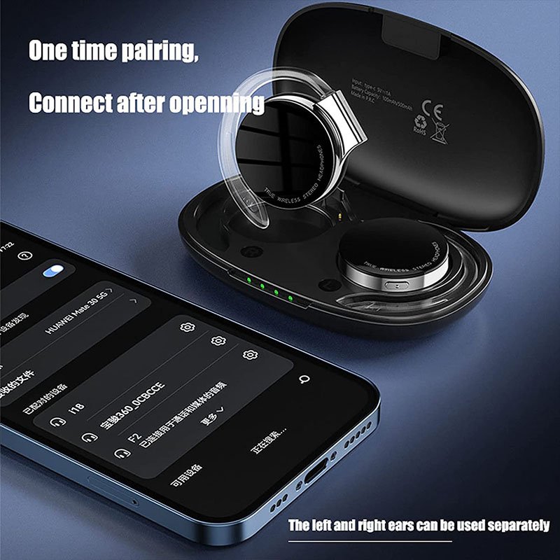 New F2 TWS Bluetooth Earphones With Microphones Sport Ear Hook LED Display Wireless Headphones Stereo Earbuds For Xiaomi Huawei
