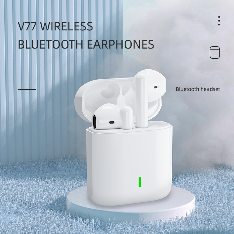 V77 TWS Headphones 5.2 ENC Noise Cancelling Headsets Gaming True Wireless Waterproof Sports Earphones Handsfree Bluetooth Earbud