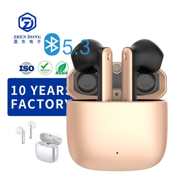 Wholesale BT5.3 High Tech Zinc Alloy ENC Dual Microphone Environmental Noise Cancelling Wireless Earphones For Gift