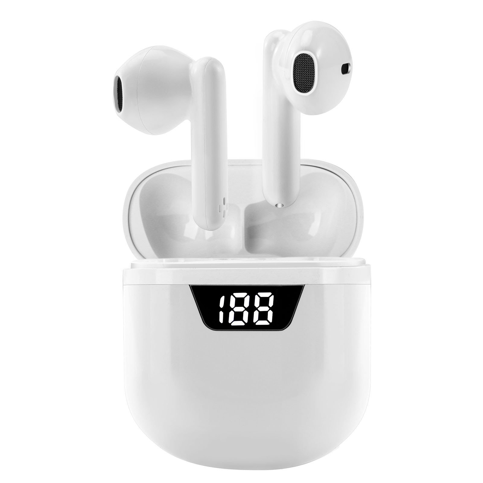 TWS-J55 Mini wireless earbuds Long life noise cancelling heavy bass waterproof LED digital display B55 Blue tooth earbuds