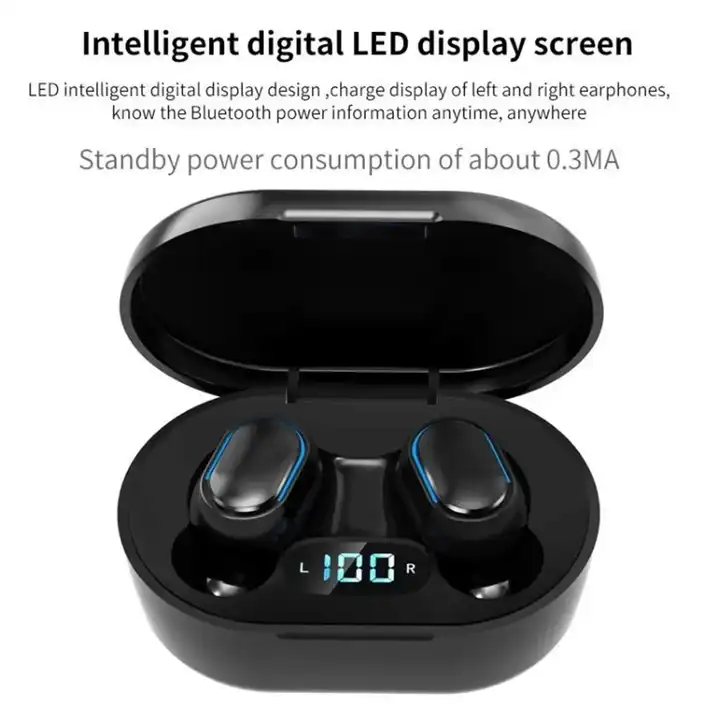 Hot sales E7S wireless BT5.0 Digital Dual Ear Stereo HIFI TWS Noise Reduction Gaming Earphones Headset