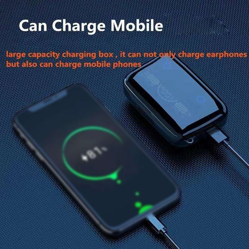 TWS Earbuds Noise Cancelling Wireless Business Earphone Earhook Headset Sweatproof Wireless Gaming for Sports M19