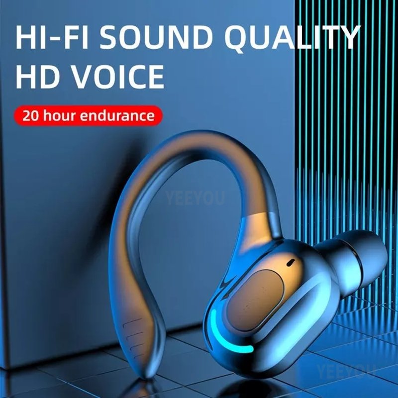 TWS F8 Ear-Mounted Stereo Wireless Earphone Mini Earbuds Noise Cancelling Sports Gaming Headset Headphones Ear Hooks