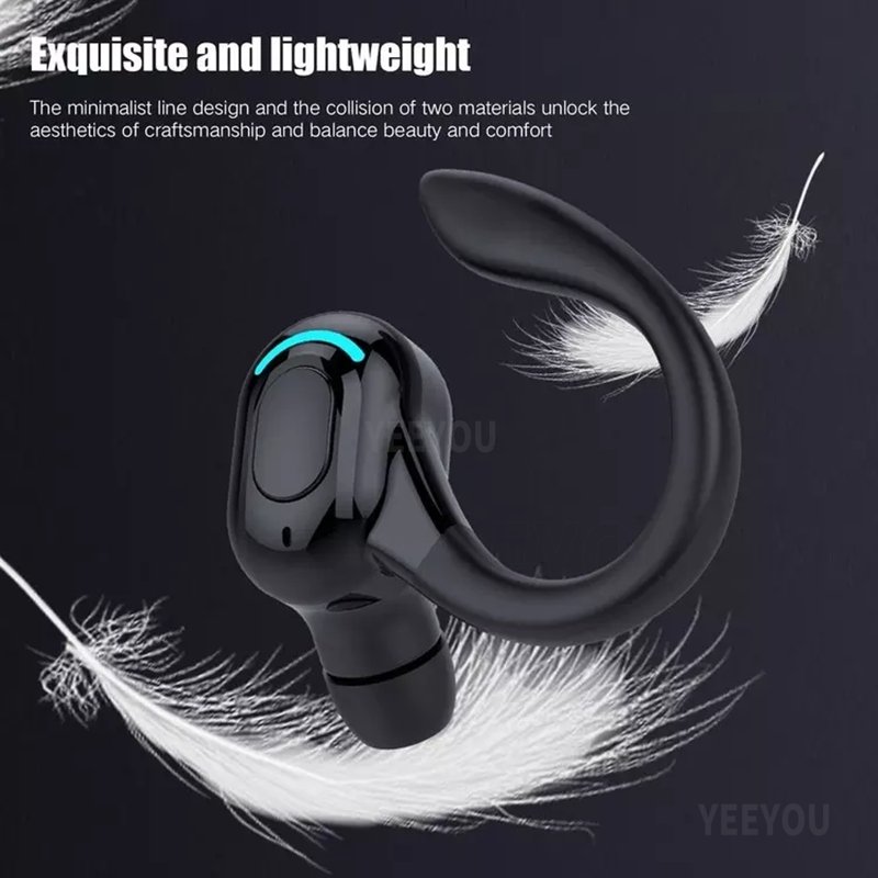 TWS F8 Ear-Mounted Stereo Wireless Earphone Mini Earbuds Noise Cancelling Sports Gaming Headset Headphones Ear Hooks