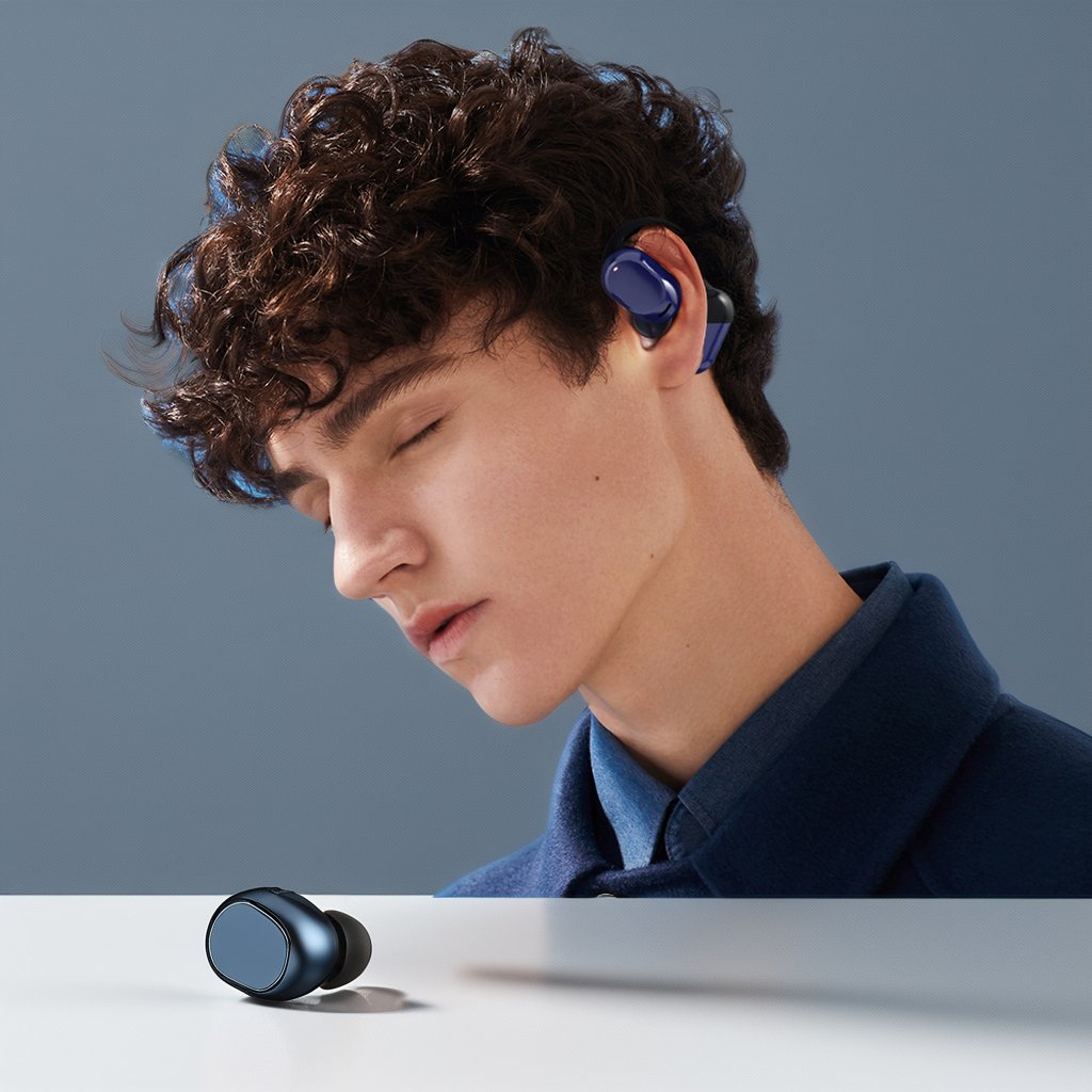 True Wireless Gaming Earphones LED Digital Display Battery Low Latency Motion E-Sports Bone Conduction Non-Noise Cancelling TWS