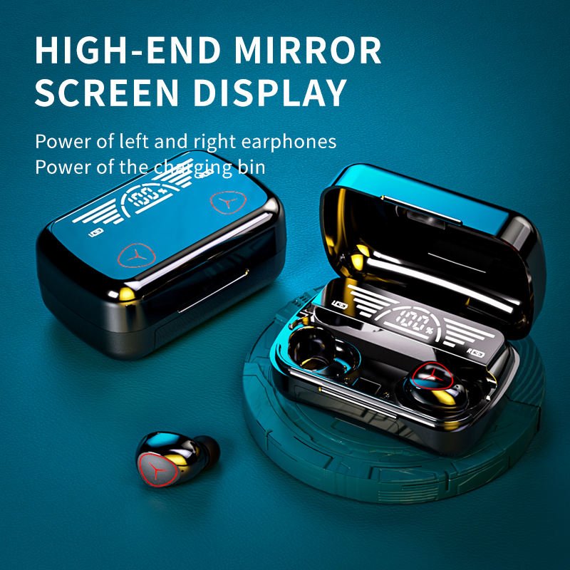 Latest TWS M66PRO True Wireless Stereo Mirror Power Bank BT5.3 Headset Sports Gaming in-ear Earphones Headphones Earbuds