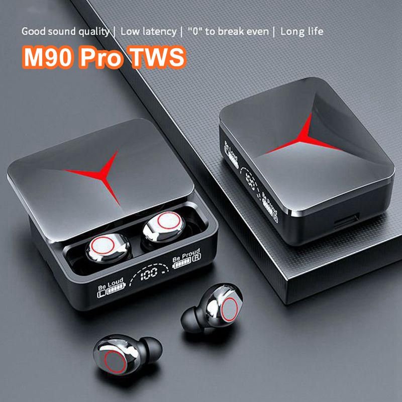 New Hot Sale M90 Pro TWS Earphone 9D Stereo LED Display Waterproof Hifi Bass In Ear Headphone BT 5.2 Wireless Earbuds