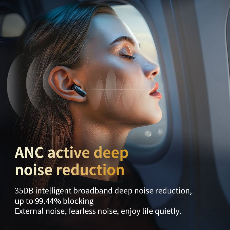 Original LX-10 ANC Wireless Earphones BT 5.4 TWS Touch Screen Active Noise Cancelling HD Call Headset In-Ear Handfree Earbuds
