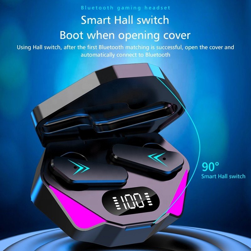 2021 Gamer X15 TWS Earbuds Wireless Headphone 5.0 Earphone Noise Cancelling Gaming Headset Stereo Sound Music In-ear earphone