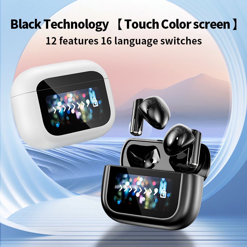 2024 New Design YX29 Wireless Bluetooth Earphones Smart Touch Control Screen Bluetooth v5.3 Earphones