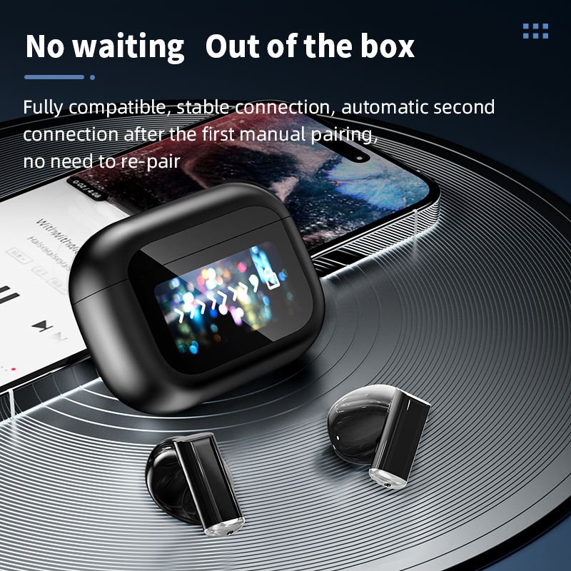 2024 New Design YX29 Wireless Bluetooth Earphones Smart Touch Control Screen Bluetooth v5.3 Earphones