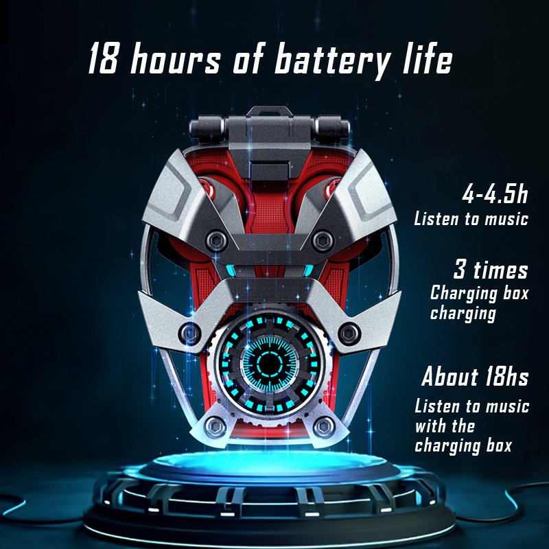 Premium Mech Gaming Glowing Waterproof Bt tws Bluetooth earphones ENC Active noise Reduction TWS Wireless Earbuds