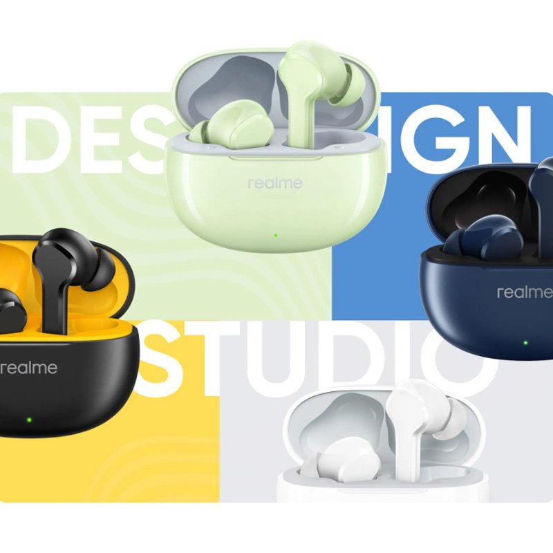 Realme Buds T110 TWS Earphone Blue-tooth 5.4 Headset Noise Cancelling Wireless Headphone IPX5 Earbuds for Realme 12 11