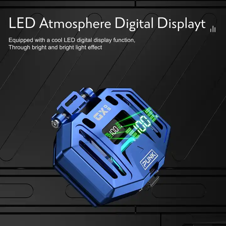 DX-05 Tech Sense In Ear TWS Earbuds Gaming LCD Atmosphere Digital Display Wireless Earphones with Power Bank Function