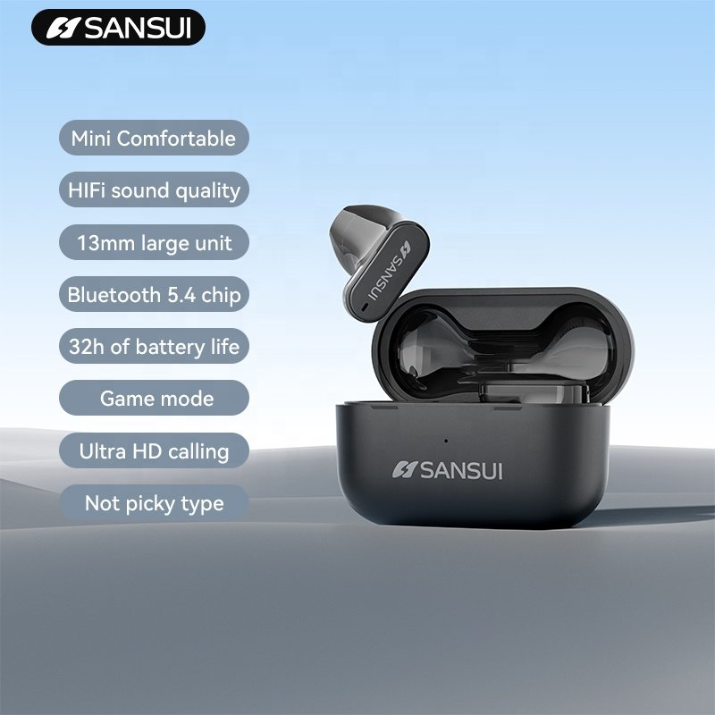 SANSUI W10 TWS Earbuds Wireless Headphone 5.4 Earphone Noise Cancelling Sport Headset Stereo Sound Music In-ear earphone