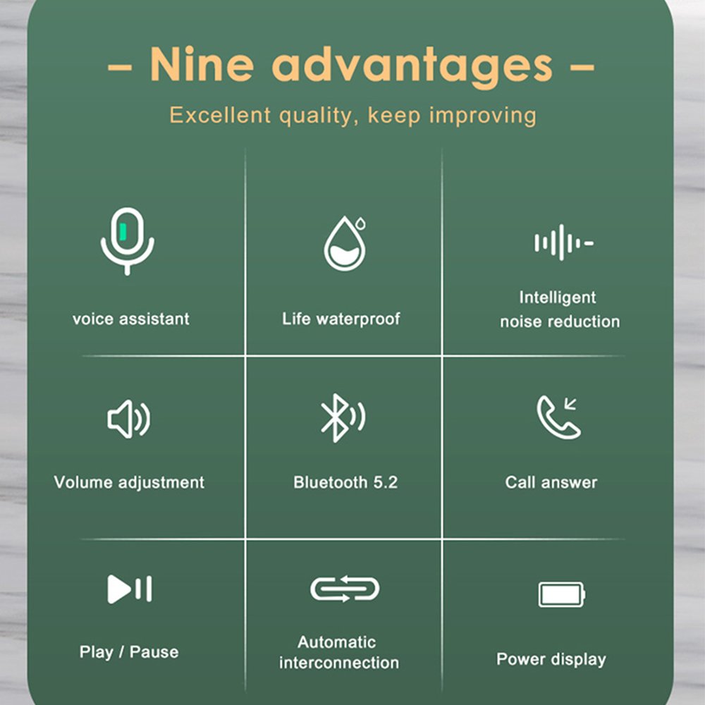 2022 Factory Direct TWS J55 Wireless Headphones High Quality Noise Cancelling Earbuds for All Smartphones