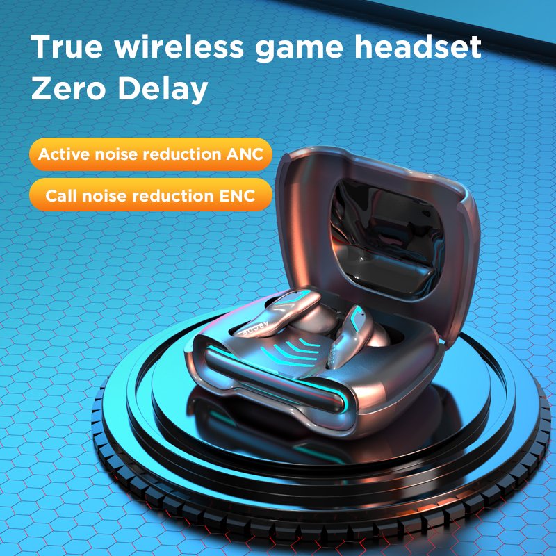 Active Noise Cancelling TWS Earphones with High Sound Quality Wireless Earphone Gaming Earphone Factory Supply