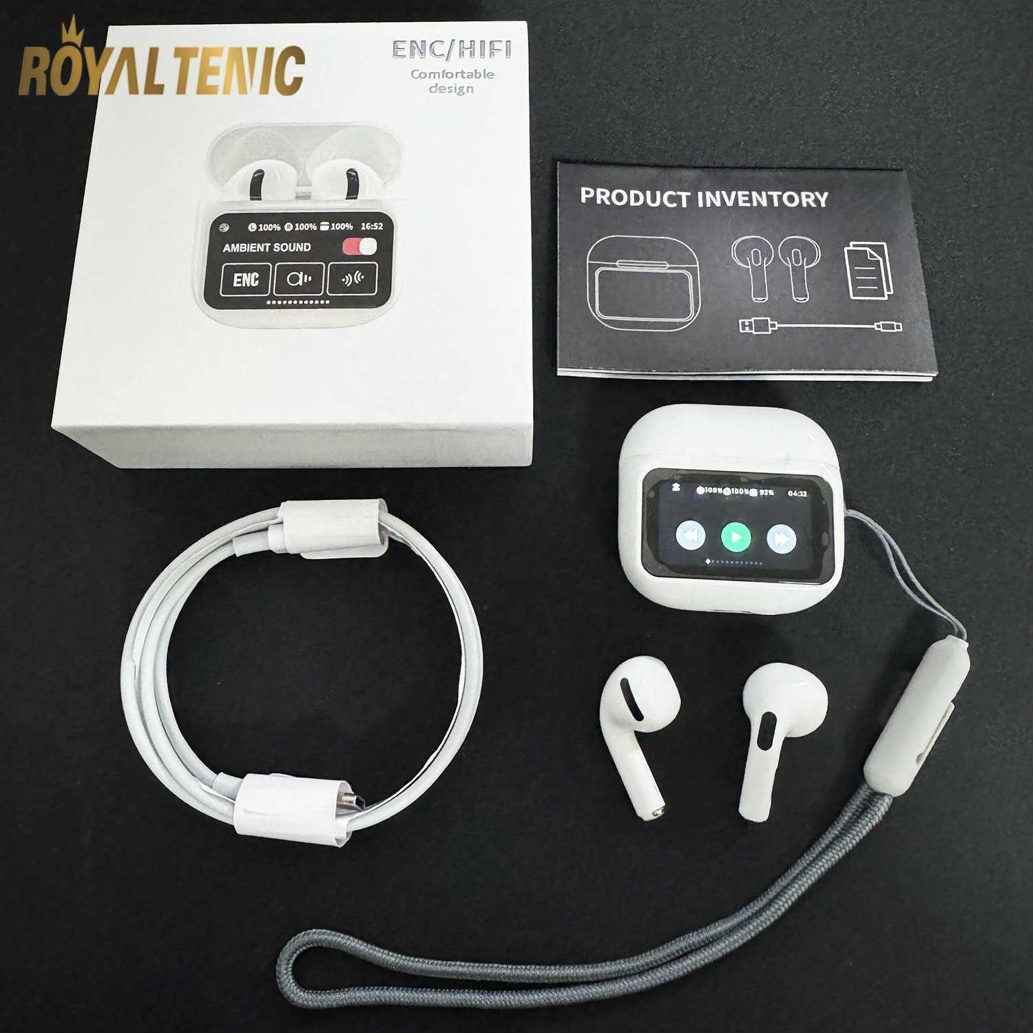A9pro A11 PRO Touch Screen TWS ANC ENC 2024 Earphone BT Call in-ear Headphone Noise cancelling True Wireless Earbuds A11 A9 Pro