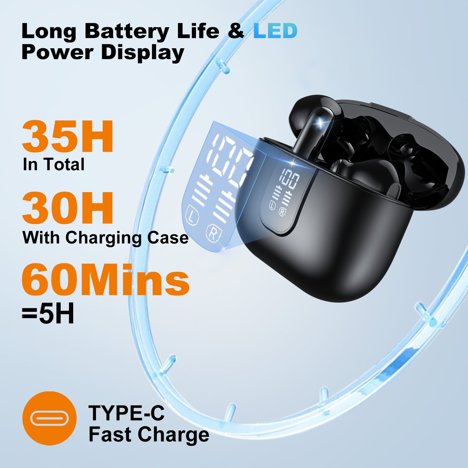 J11 Pro With Hybrid 6 Microphones ANC ENC Active Noise Cancelling Gaming In-ear Headphones True Wireless Earbuds Earphones