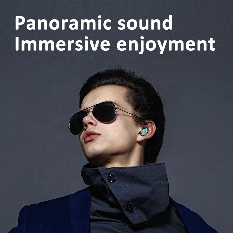 GQ-03 Colorful Earphones In Ear 2 in 1 Time Display + Gaming Low Latency Wireless Earbuds with Noise Cancelling and Power Bank